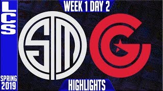 TSM vs CG Highlights  LCS Spring 2019 Week 1 Day 2  Team Solomid vs Clutch Gaming [upl. by Tnafni]