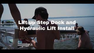 Lift Up Dock System with 3 Lift up Hydraulic Boat Lifts [upl. by Rana]