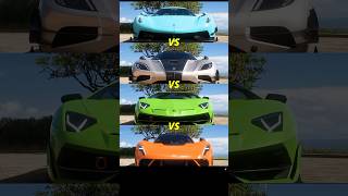 Race 💀 JESKO vs REGERA ONE 1 vs AVENTADOR vs F5 lamborghini koenigsegg hennessey shortsfeed [upl. by Woll]