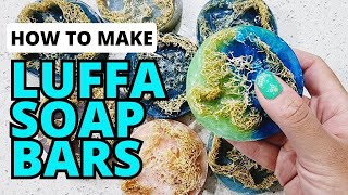 How To Make LuffaLoofah Sponge Exfoliating Soap Bars  Garden Crafts With Homegrown Luffa Sponges [upl. by Ressler]