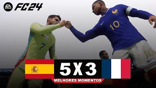 ESPANHA VENCE OS ANFRITRIÃ•ES E GARANTE O OURO OLÃMPICO  FC 24 GAMEPLAY [upl. by Map109]