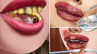 ASMR Remove for blisters and Swollen Lips for Girls [upl. by Cloe799]