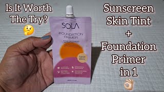 SOLA FOUNDATION PRIMER SPF 50 PA Skin Tint [upl. by Goddard]