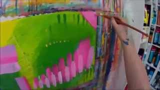 Acrylmalerei  Abstrakt  Tutorial  Neon  Acrylfarbe [upl. by Roland]