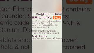 Brilinta 90mg Tablet uses side effects and doses in Hindi shots [upl. by Anawyt]