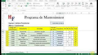 Programa de Mantenimiento Preventivo con Excel  Plantilla [upl. by Averil615]