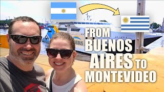 Taking the Ferry  Bus from Buenos Aires to Montevideo Uruguay via Colonia on Buquebus [upl. by Mozart634]