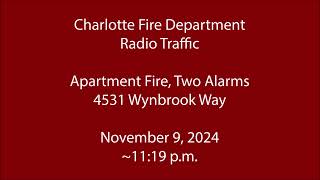 11924  Charlotte Fire  Wynbrook Way  Radio Traffic [upl. by Warton]