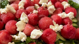 Water Melon Feta Salad Recipe  Salad Recipe Perfect Feta Cheese Water Melon Salad Recipe [upl. by Helfand214]