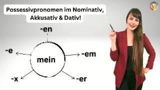 Possessivpronomen im Nominativ Dativ und Akkusativ 💪learngerman deutschkurs [upl. by Cullan]