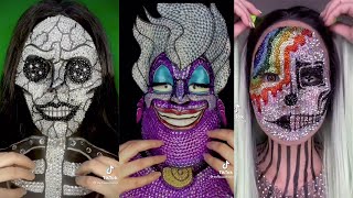 RHINESTONE MAKEUP REMOVAL  HALLOWEEN MAKEUP  ASMR [upl. by Stockwell]