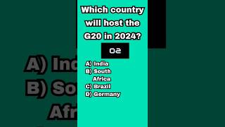 Which country will host the G20 in 2024shortsfeed currentaffairs g20summit [upl. by Radmen]