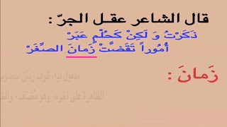 أعرب ذكرت و لكن كحلم عبر أموراً تقضت زمان الصغر [upl. by Suoirred]