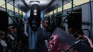 Horror Game Where A Woman Never Stops Following You it follows  CROWDED FOLLOWED All 3 Endings [upl. by Aihsenat]