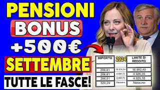 📈INPS CONFERMA NUOVO quotBONUSquot 500€ PER PENSIONATI E FAMIGLIE  VEDI TABELLA PER OGNI FASCIA [upl. by Lika724]