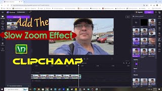 Add The Slow Zoom Effect in Clipchamp [upl. by Leonerd804]