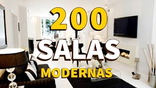 200 SALAS MODERNAS CON IDEAS GENIALES DE DECORACION DE INTERIORES  COLORES MUEBLES Y LUCES LED [upl. by Nancee]