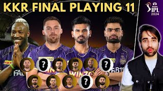 KKR Full and Final Playing 11 for IPL 2024 with Impact Players  KKR Squad 2024  Five Sportz [upl. by Nasas742]