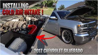 SILVERADO GETS COLD AIR INTAKE🥶2017 Silverado [upl. by Yelhak]