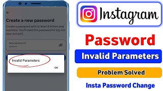 Create A New Password Instagram Invalid ParametersHow To Fix Invalid Parameters On Instagram [upl. by Esmerolda]