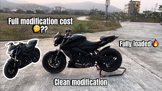 Fully modified Ns 200bs7 bs6 20🔥all modifications cost in detail [upl. by Selegna]