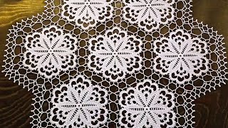 Beautiful Crochet Tablecloth 🧶 Free Size Tablecloth Crochet Crochet Table runner [upl. by Walden]