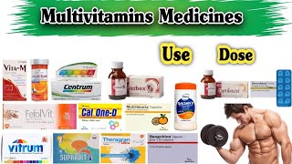 All Multivitamins Medicines Name Dose and Their Uses [upl. by Nodgnal940]