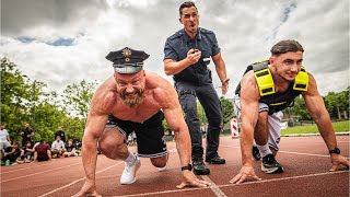 Der finale Lauf  Bodybuilder beim Einstellungstest der Polizei🚨 [upl. by Hoopes181]