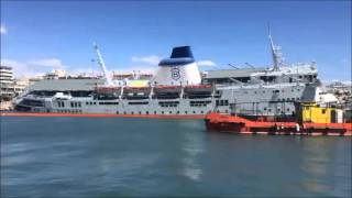 Greek Ferry Starts to Sink in Piraeus Port [upl. by Kieran]