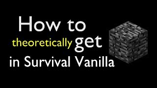 How to get BEDROCK in Survival Vanilla 12  Theory [upl. by Maynord]