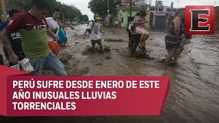 Inundaciones causas por fuertes lluvias en Perú dejan 62 muertos [upl. by Artina318]