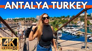 Beautiful Day In Antalya Turkey 2023  4K WALKING TOUR [upl. by Duong]