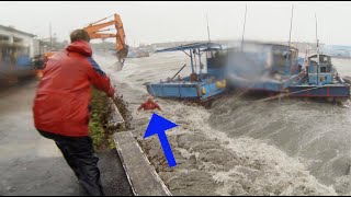 Fisherman caught in Typhoon [upl. by Demmer721]