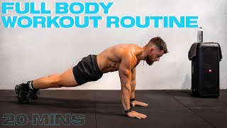 20 MINUTE FULL BODY WORKOUT NO EQUIPMENT [upl. by Cloots772]