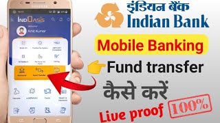 Indian bank mobile banking money transfer Indian bank net banking fund transfer Indian bank [upl. by Edlin]