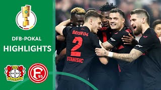 UNBEATEN Leverkusen enters the FINAL  Leverkusen vs Düsseldorf 40  Highlights  DFBPokal [upl. by Greenquist533]