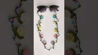 Gözlük İpi Yapımı Ön Gösterimi  Beaded Crochet EyeglassSunglass Neck Strap Preview [upl. by Saffier]