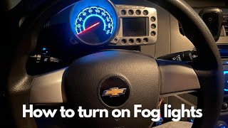 How to Turn on Fog Lights on Chevrolet Spark [upl. by Ambrosius]