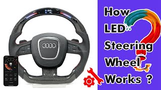 How LED Steering Wheel Works with Latest LED Kit Galaxy Pro on Audi A4 OHC Motors 2024 [upl. by Dietsche]