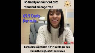 IRS Has Announced the Mileage Rate for 2023 [upl. by Akirehc405]