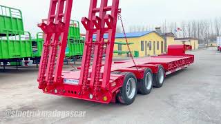 What is the Height of a Low Bed Trailer  3 Axle Low Low Bed Trailer for Sale in Madagascar [upl. by Misha]