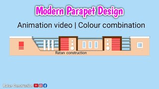 Morden Parapet Wall Design  3D parapet wall design  video n 660 [upl. by Aliakam]