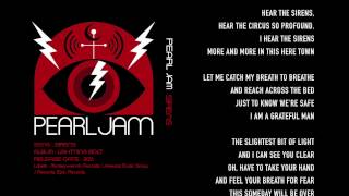 Pearl Jam  Sirens  Lyrics [upl. by Wescott]