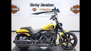 2023 Harley Davidson Street Bob 114 FXBBS 45 Miles Industrial Yellow [upl. by Airenahs]