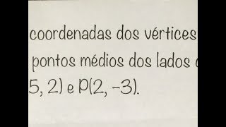 MFUNA  GAPR2  BARICENTRO vértices e pontos médios dos lados do triângulo [upl. by Ewens893]