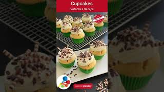 Cupcakes mit FrischkäseTopping  einfaches Rezept mit Schrittanleitung [upl. by Mcmillan]