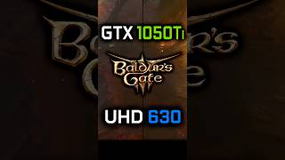 UHD 630 vs GTX 1050 Ti in Baldurs Gate 3 [upl. by Olmstead]