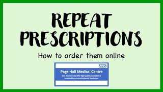 How to Order a Repeat Prescription English [upl. by Benilda]