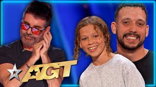 Father and Son Duo Get a Standing Ovation on Americas Got Talent 2024 [upl. by Suidaht]