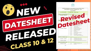 CBSE New Date Sheet 2023 Class 10  Class 12  2024 Board  CBSE Revised Date Sheet 2024  Updated [upl. by Yrreiht]